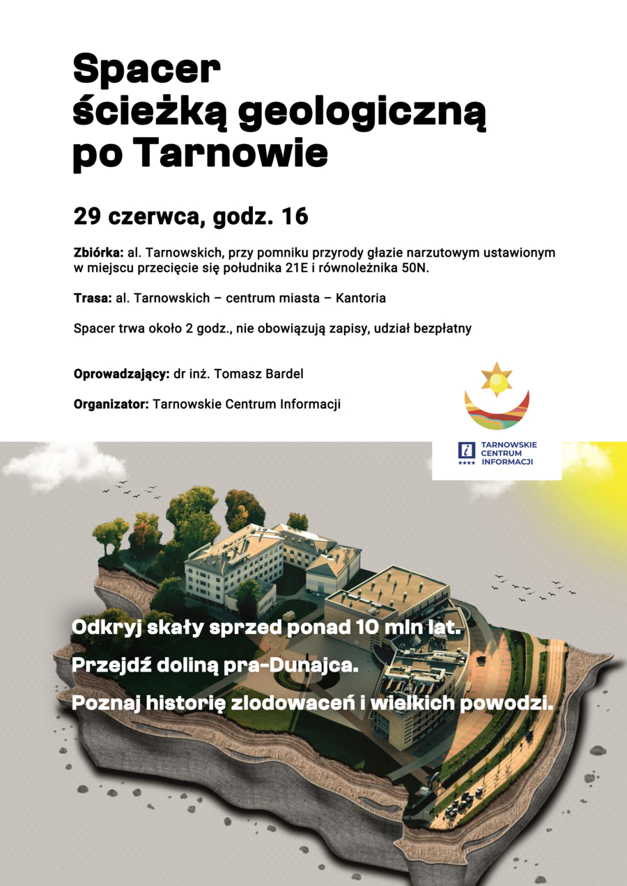Plakat spaceru geologicznego